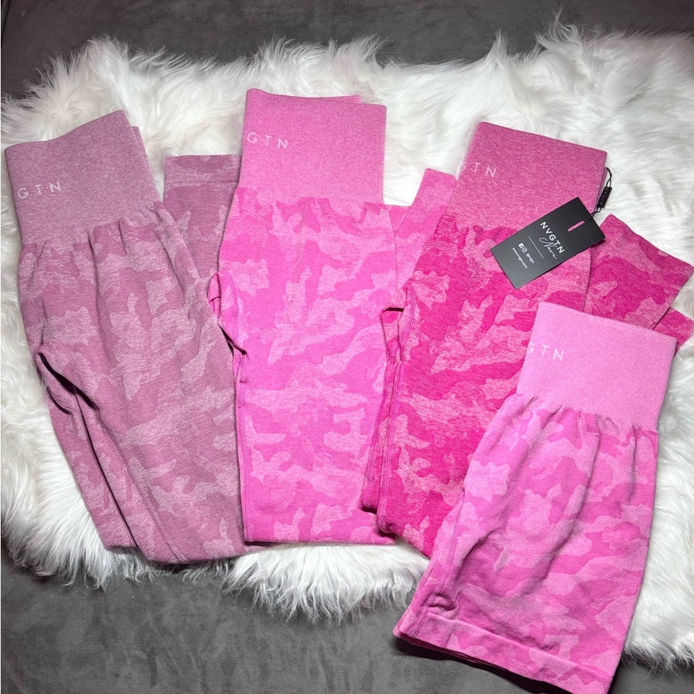 NVGTN Pink Camo Leggings & Shorts Bundle 🩷🩷🩷